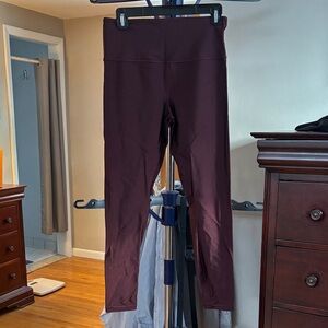 Athleta Burgundy High-Waisted Leggings